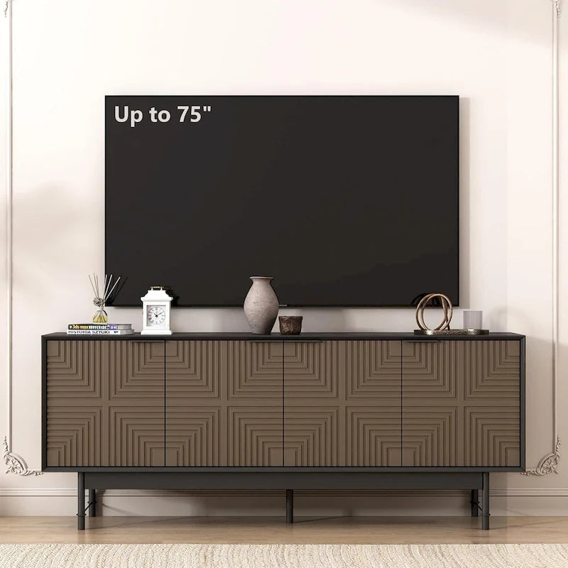 64.45 TV-Ständer im Mid-Century-Stil mit Türen