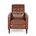 Relaxsessel aus Kunstleder im Mid-Century-Stil mit Knopfheftung