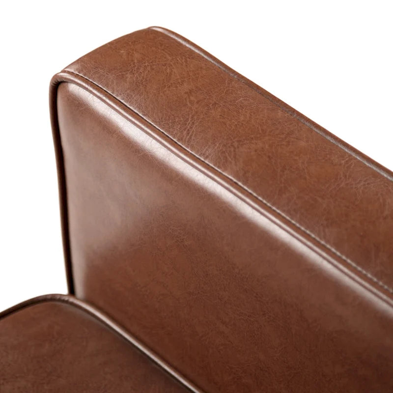 Relaxsessel aus Kunstleder im Mid-Century-Stil mit Knopfheftung