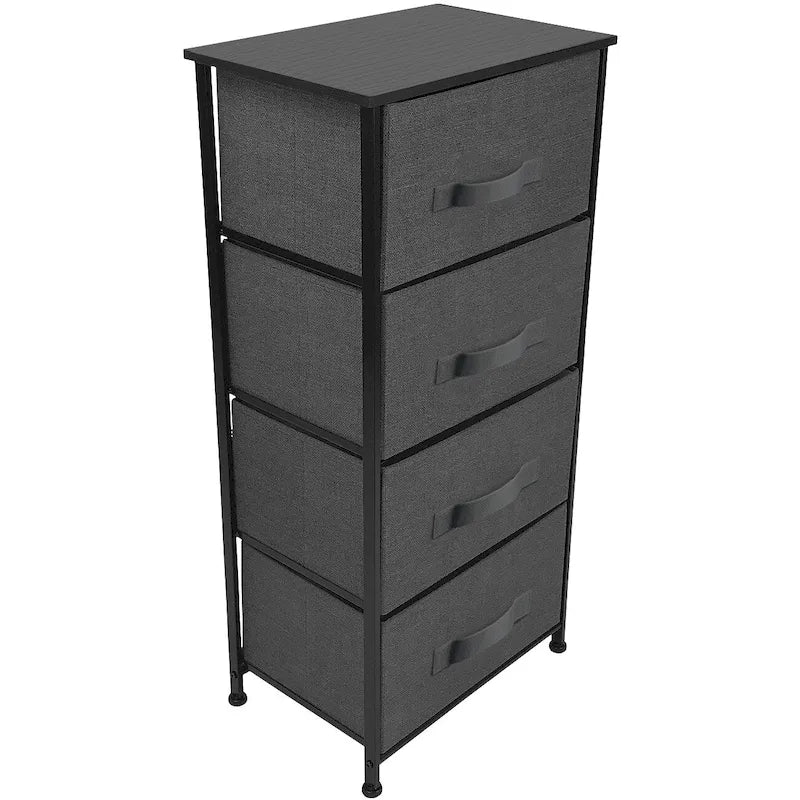 Cómoda torre de dormitorio con 4 cajones, mesa de noche, colores surtidos