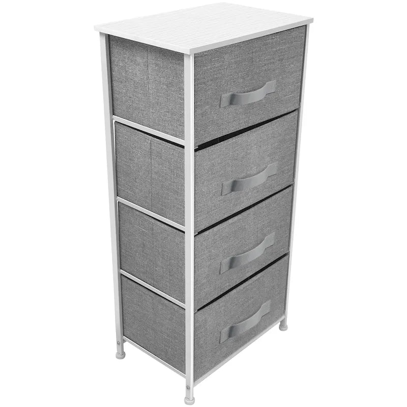 Cómoda torre de dormitorio con 4 cajones, mesa de noche, colores surtidos