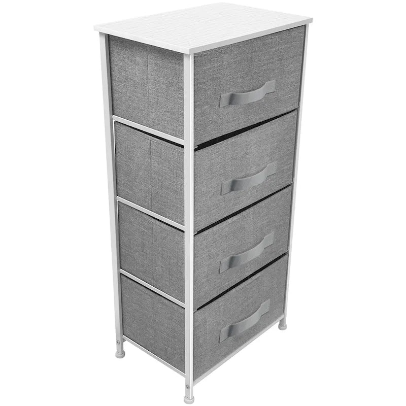 Cómoda torre de dormitorio con 4 cajones, mesa de noche, colores surtidos
