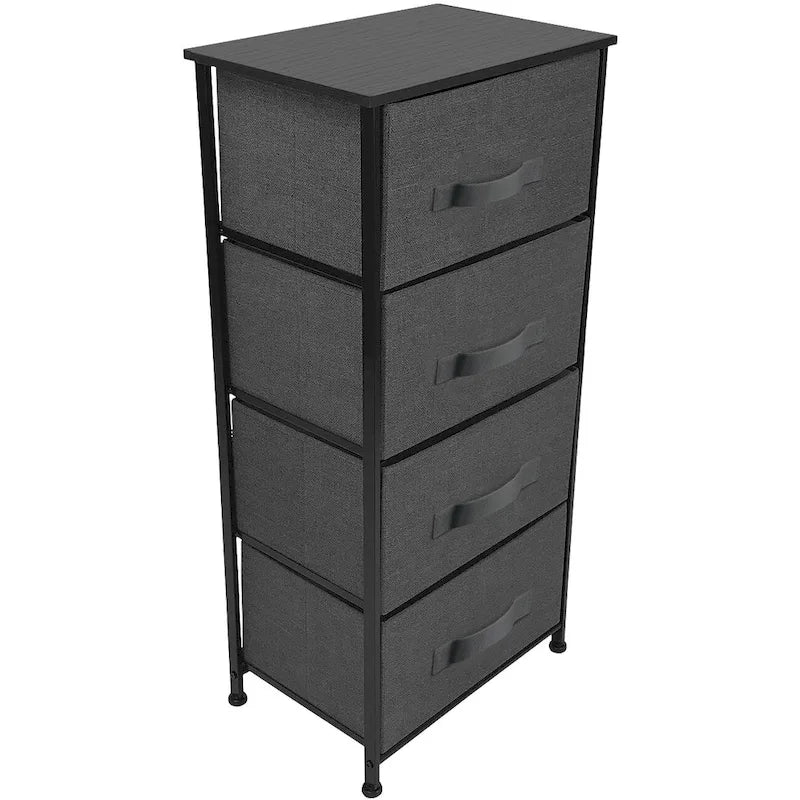 Cómoda torre de dormitorio con 4 cajones, mesa de noche, colores surtidos