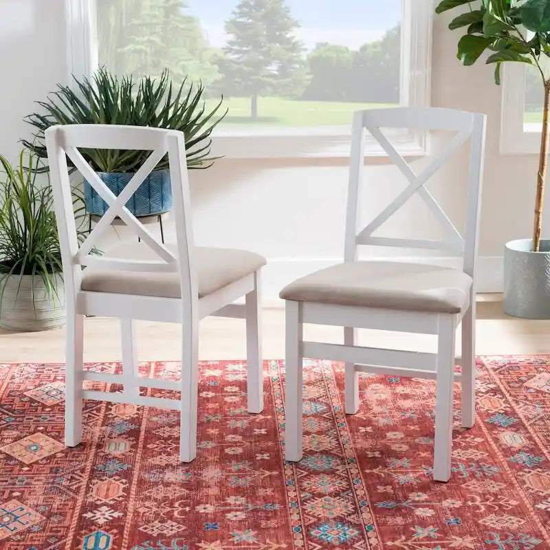Chaise de salle à manger à dossier en X (lot de 2)