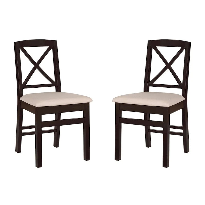 Chaise de salle à manger à dossier en X (lot de 2)