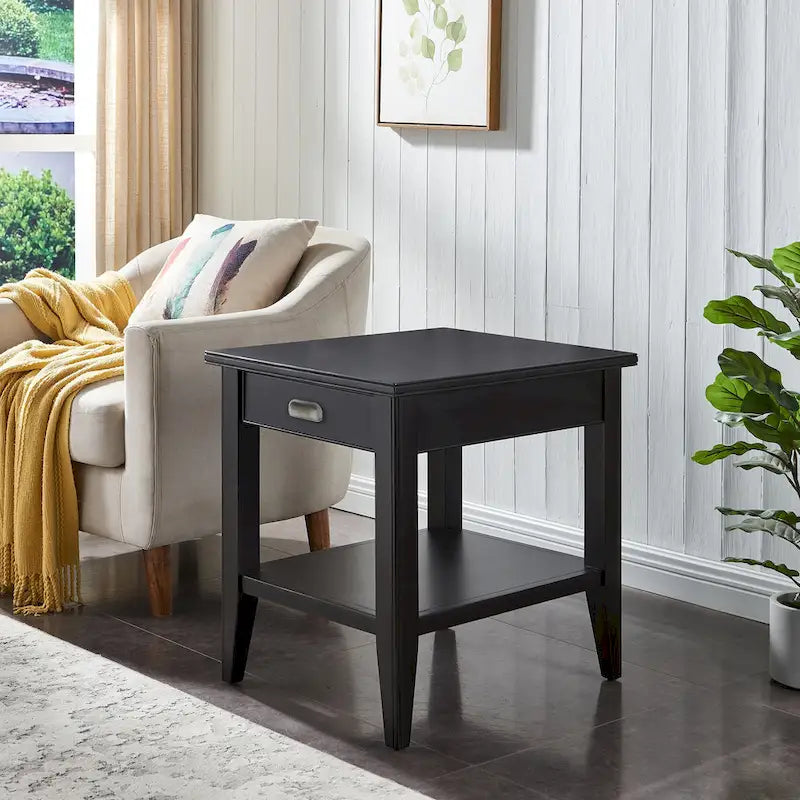 Table d’appoint en forme de coin pour fauteuil inclinable, avec étagère