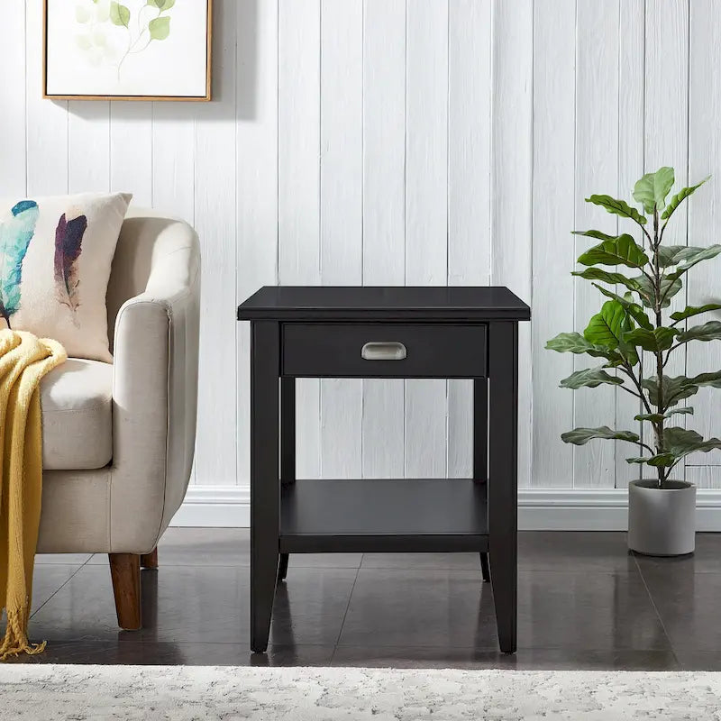 Table d’appoint en forme de coin pour fauteuil inclinable, avec étagère