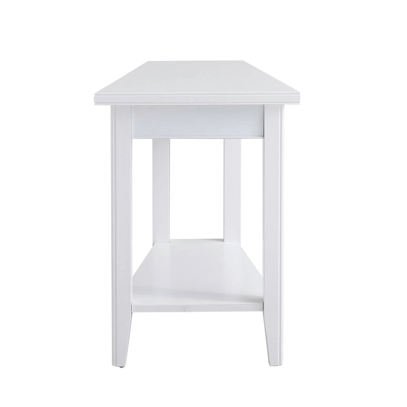 Table d’appoint en forme de coin pour fauteuil inclinable, avec étagère