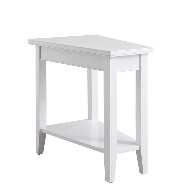 Table d’appoint en forme de coin pour fauteuil inclinable, avec étagère