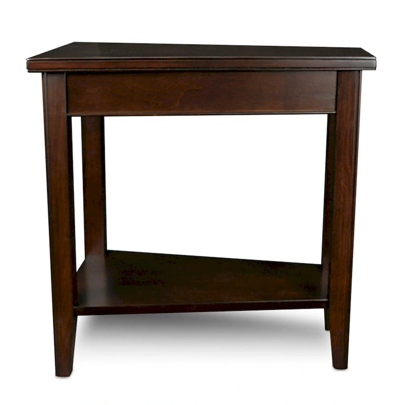 Table d’appoint en forme de coin pour fauteuil inclinable, avec étagère