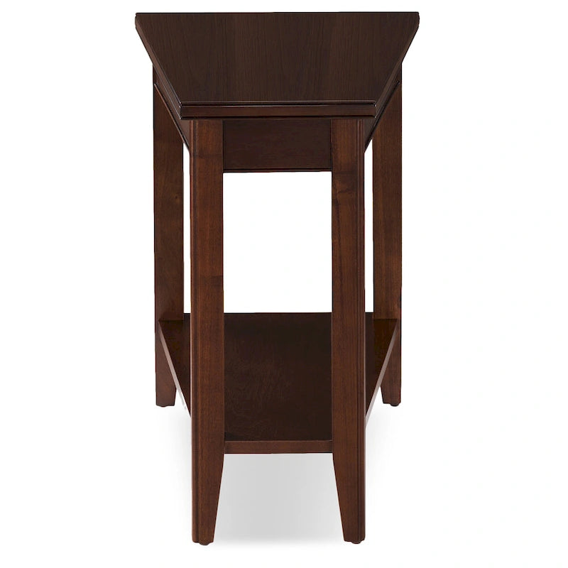 Table d’appoint en forme de coin pour fauteuil inclinable, avec étagère