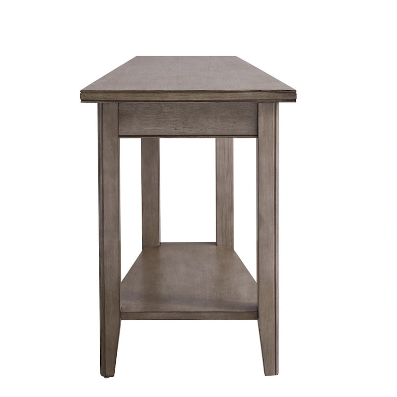 Table d’appoint en forme de coin pour fauteuil inclinable, avec étagère