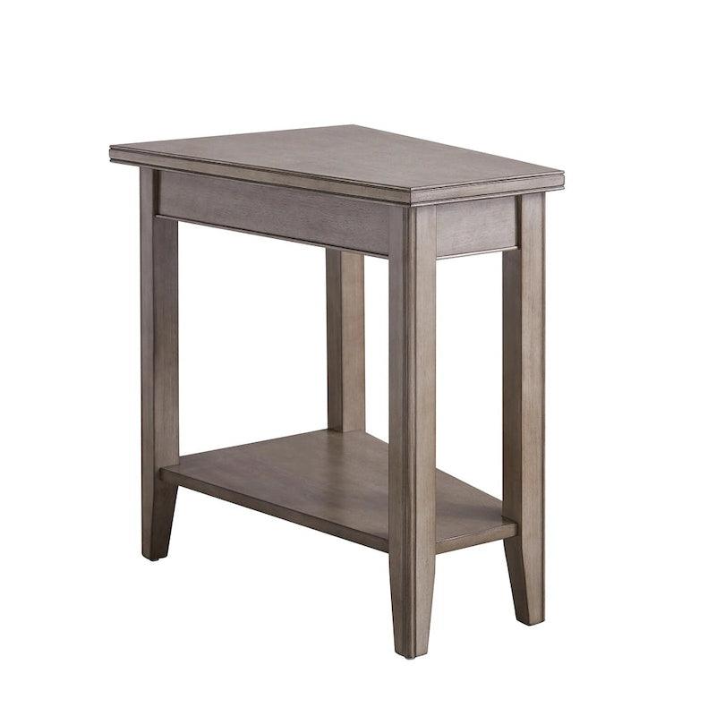 Table d’appoint en forme de coin pour fauteuil inclinable, avec étagère