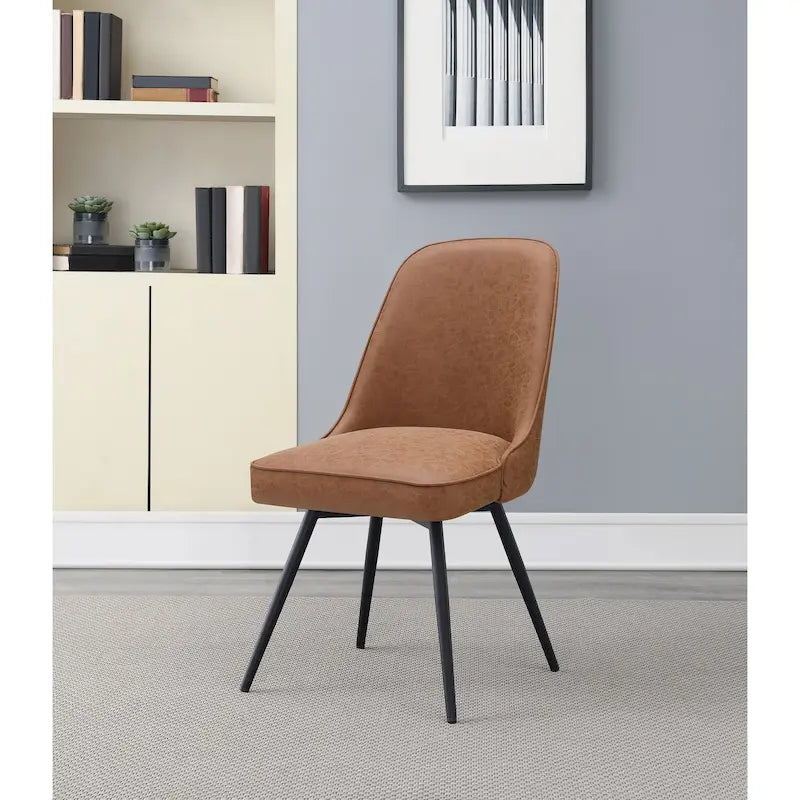 Chaise de salle à manger en tissu, chaise d’appoint moderne avec pieds en métal noir