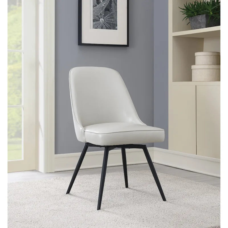 Silla lateral de comedor de tela, silla decorativa moderna con patas de metal negro