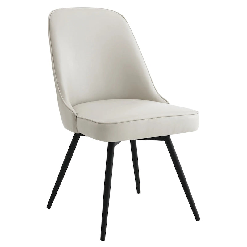 Silla lateral de comedor de tela, silla decorativa moderna con patas de metal negro