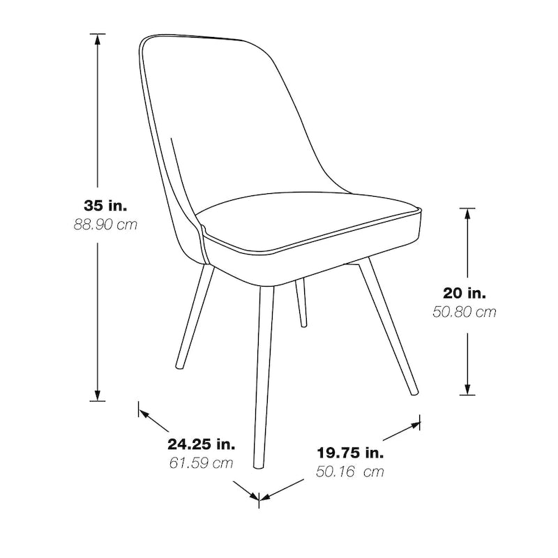 Silla lateral de comedor de tela, silla decorativa moderna con patas de metal negro