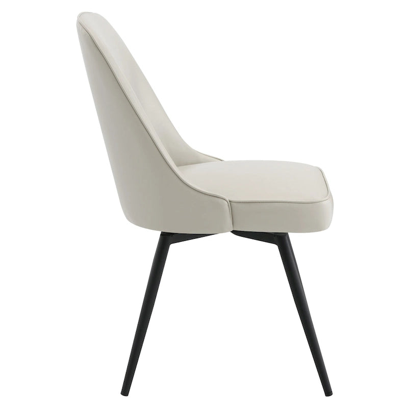 Silla lateral de comedor de tela, silla decorativa moderna con patas de metal negro
