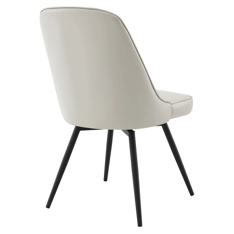 Silla lateral de comedor de tela, silla decorativa moderna con patas de metal negro