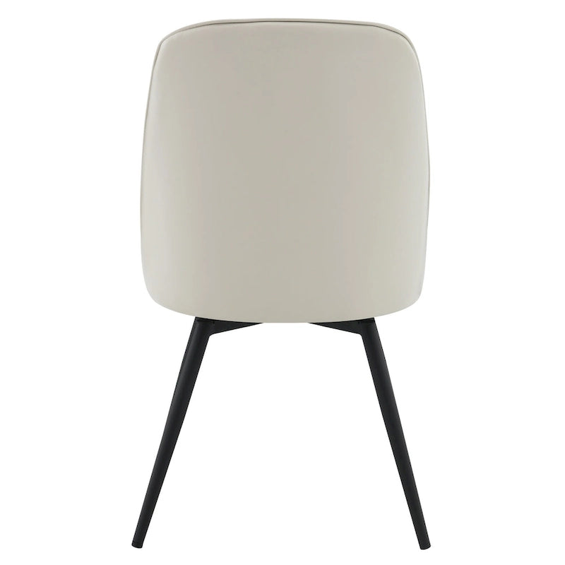 Silla lateral de comedor de tela, silla decorativa moderna con patas de metal negro