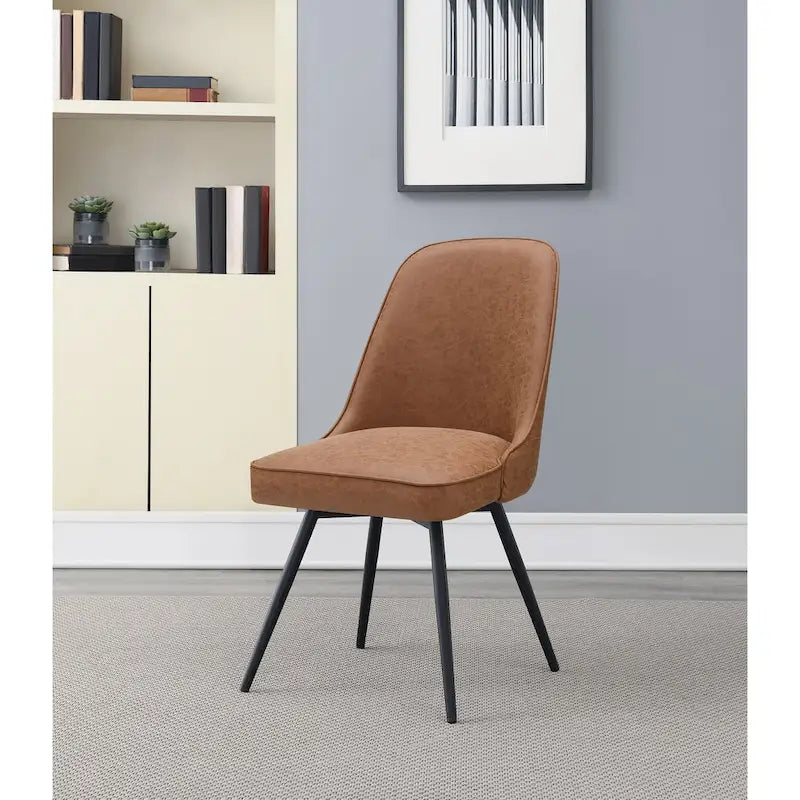 Silla lateral de comedor de tela, silla decorativa moderna con patas de metal negro