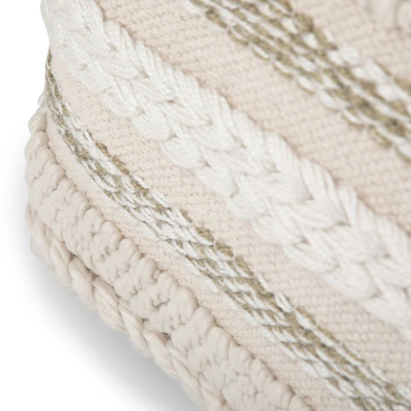 Pouf carré bohème à motif tissé sur métier à tisser