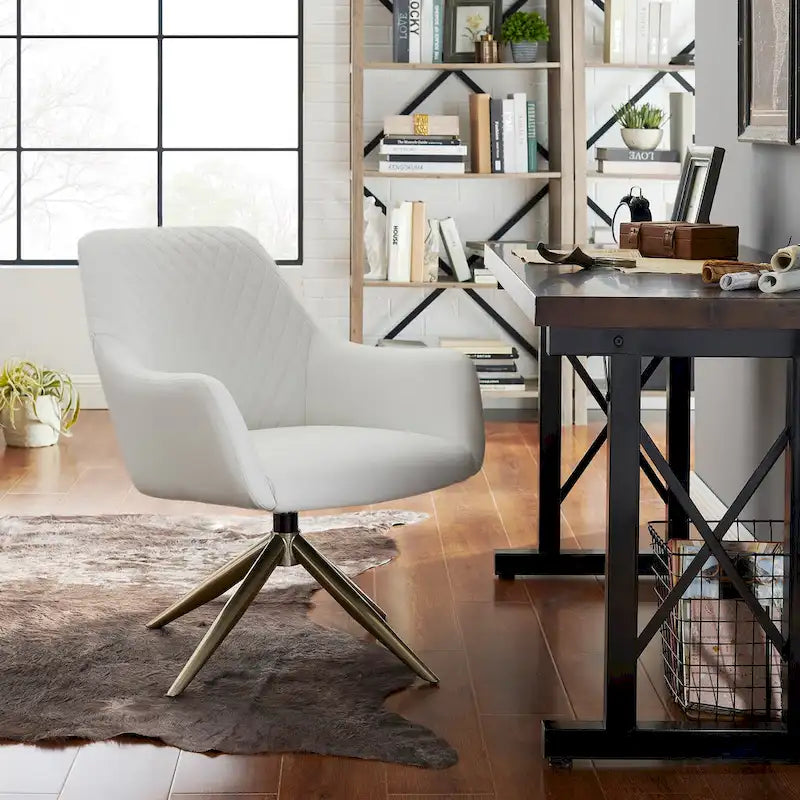 Drehbarer Akzentsessel mit Armlehnen aus Kunstleder