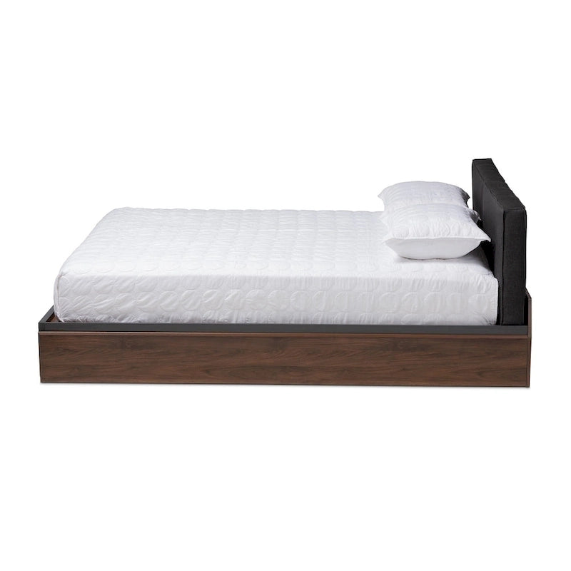 Lit plateforme contemporain grand format avec rangement
