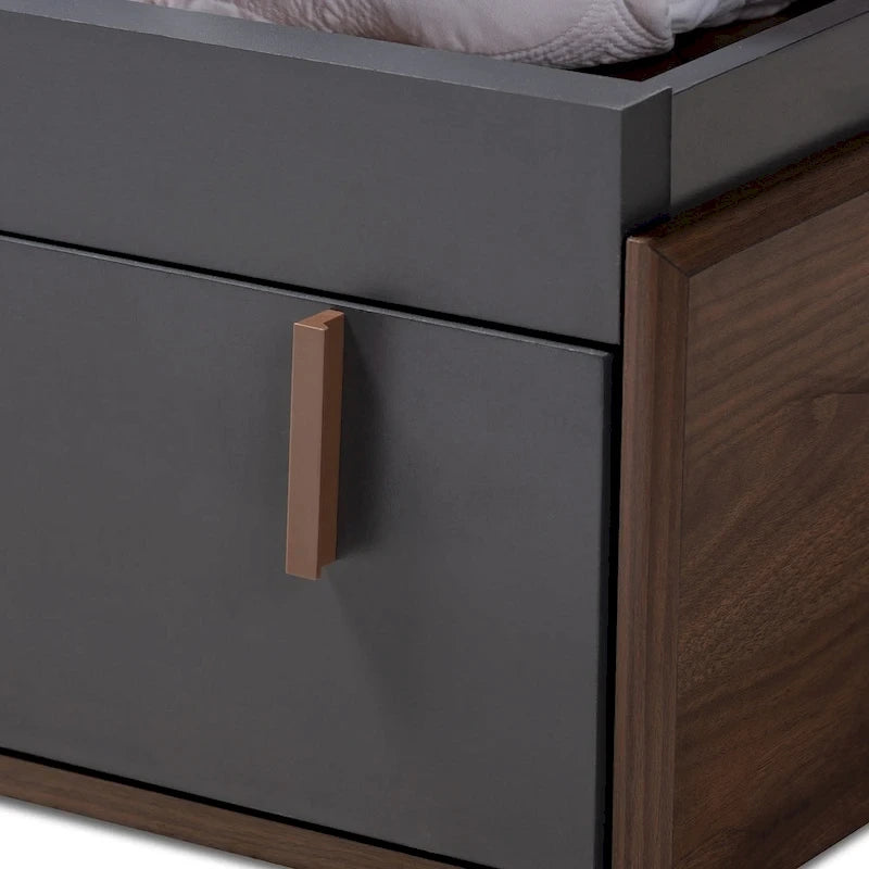 Lit plateforme contemporain grand format avec rangement