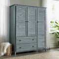 Armoire à 3 portes en bois massif