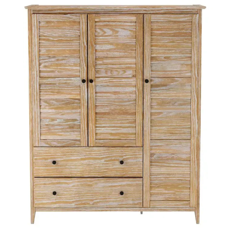 Armoire à 3 portes en bois massif