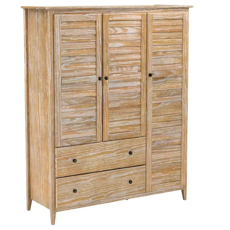 Armoire à 3 portes en bois massif
