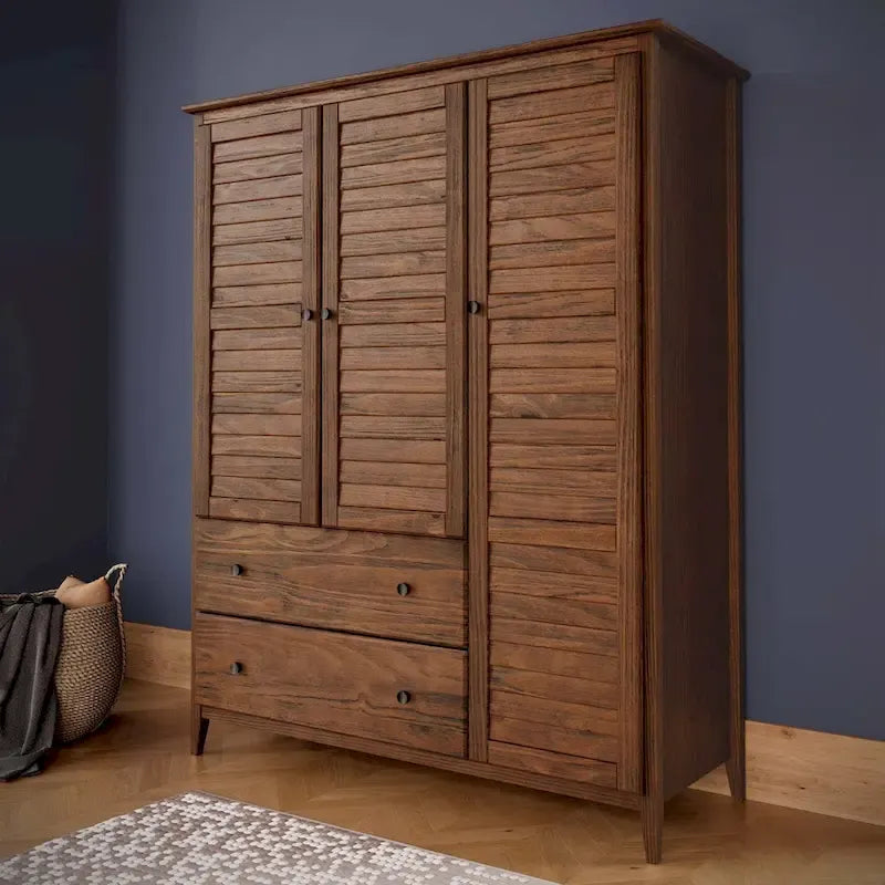 Armoire à 3 portes en bois massif