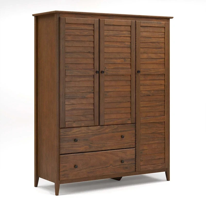 Armoire à 3 portes en bois massif
