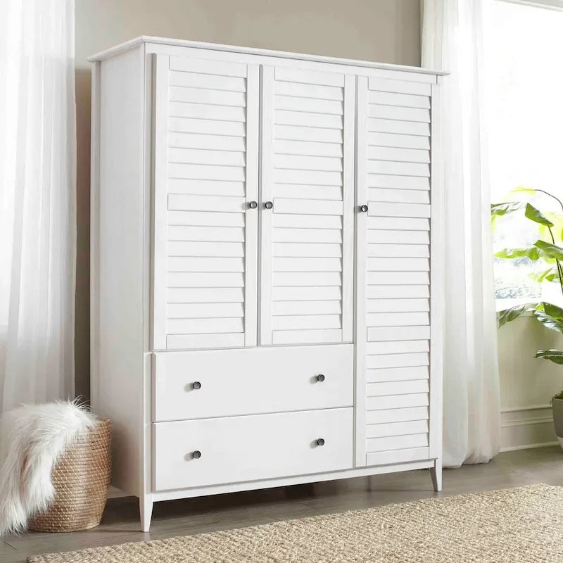 Armoire à 3 portes en bois massif