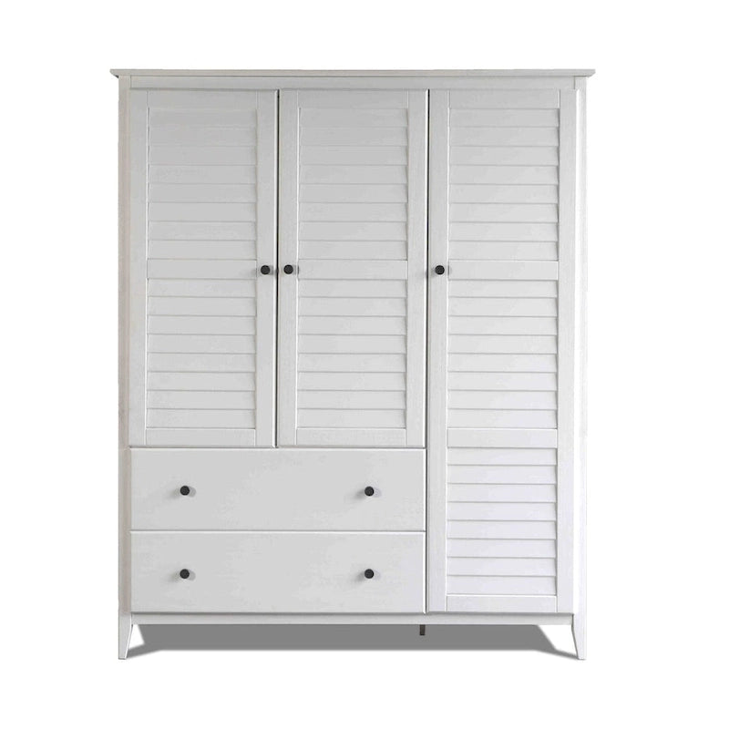 Armoire à 3 portes en bois massif