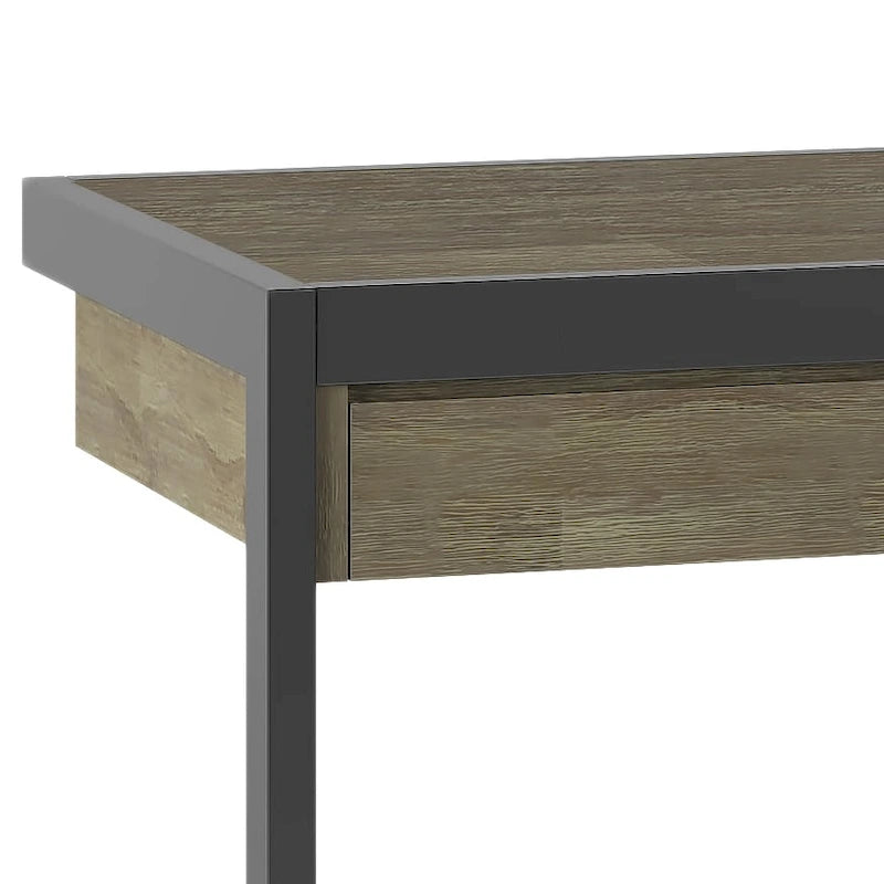 Escritorio industrial de oficina de madera maciza de acacia