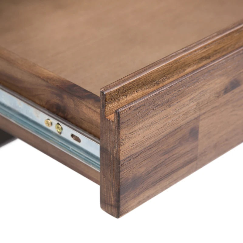 Escritorio industrial de oficina de madera maciza de acacia