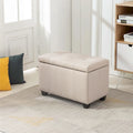 Banc de rangement en tissu avec couvercle rabattable