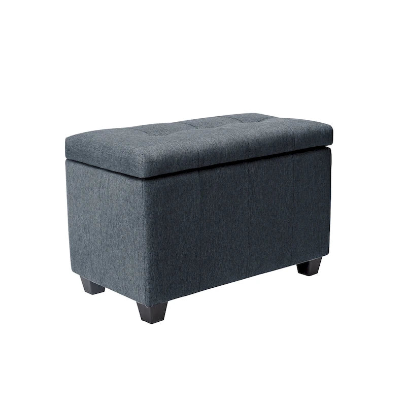 Banc de rangement en tissu avec couvercle rabattable
