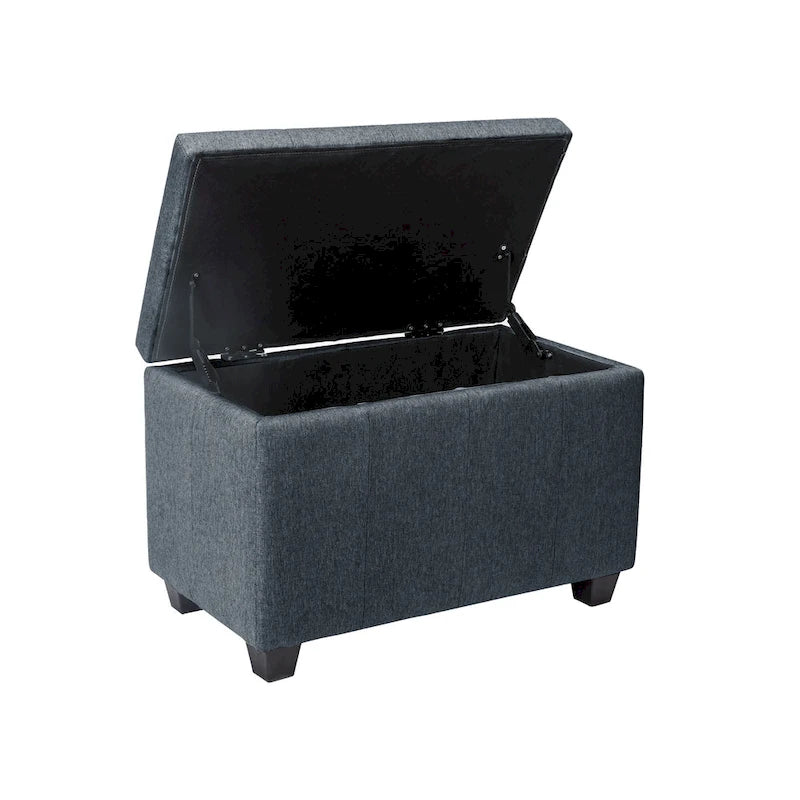Banc de rangement en tissu avec couvercle rabattable