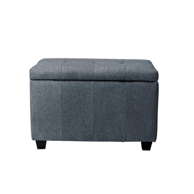 Banc de rangement en tissu avec couvercle rabattable