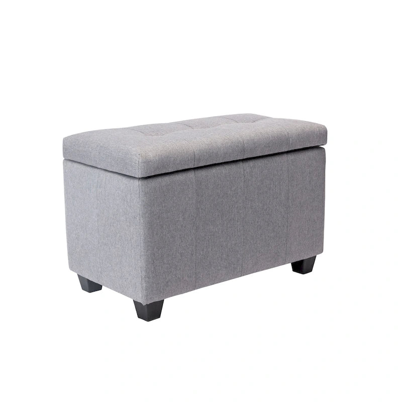 Banc de rangement en tissu avec couvercle rabattable