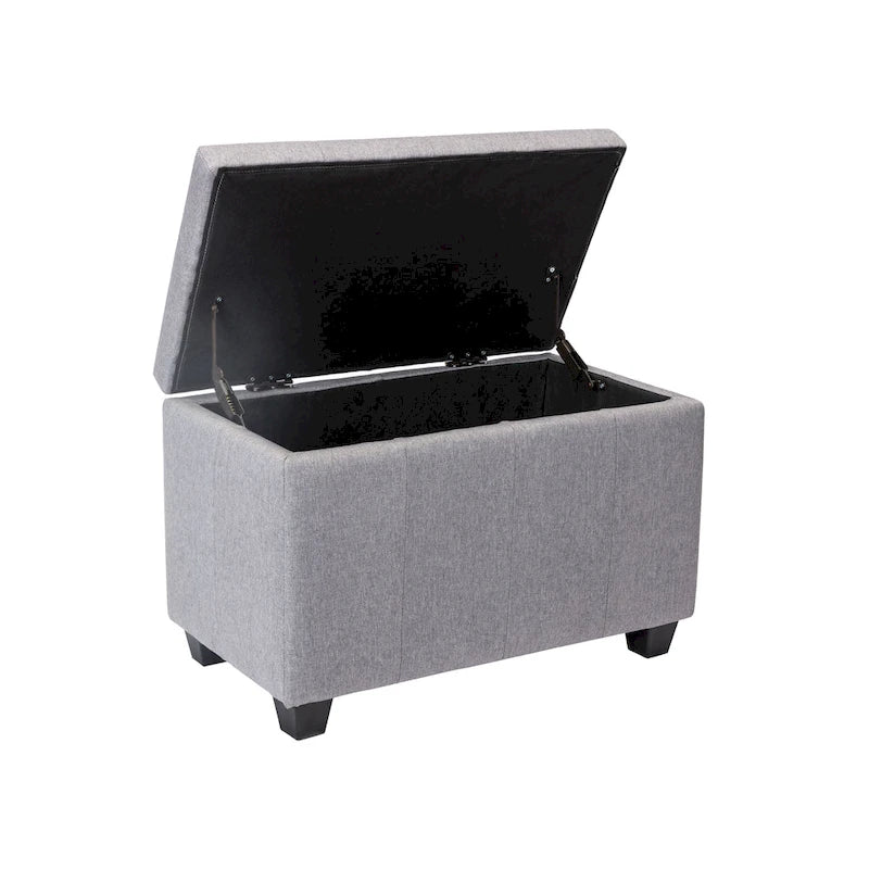 Banc de rangement en tissu avec couvercle rabattable