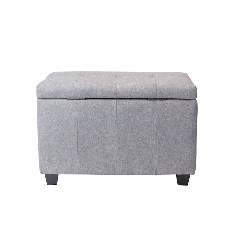 Banc de rangement en tissu avec couvercle rabattable