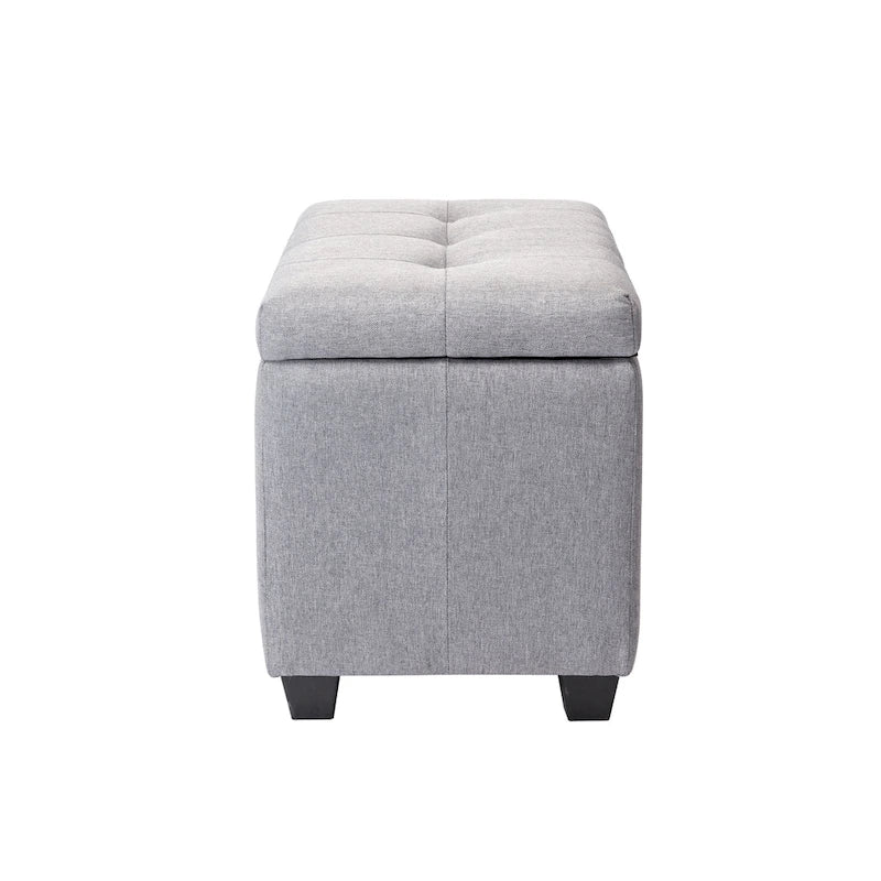 Banc de rangement en tissu avec couvercle rabattable
