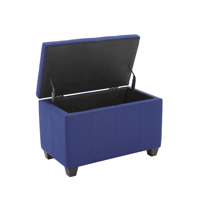 Banc de rangement en tissu avec couvercle rabattable