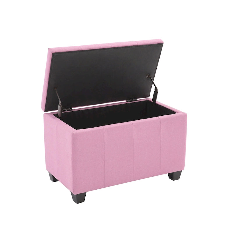Banc de rangement en tissu avec couvercle rabattable