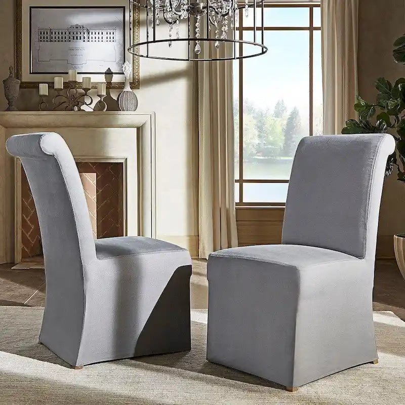 Chaise de salle à manger élégante à housse amovible, en tissu doux, pour des repas chaleureux en famille