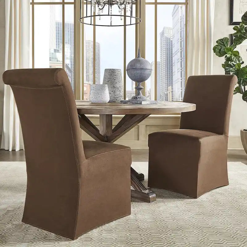 Chaise de salle à manger élégante à housse amovible, en tissu doux, pour des repas chaleureux en famille